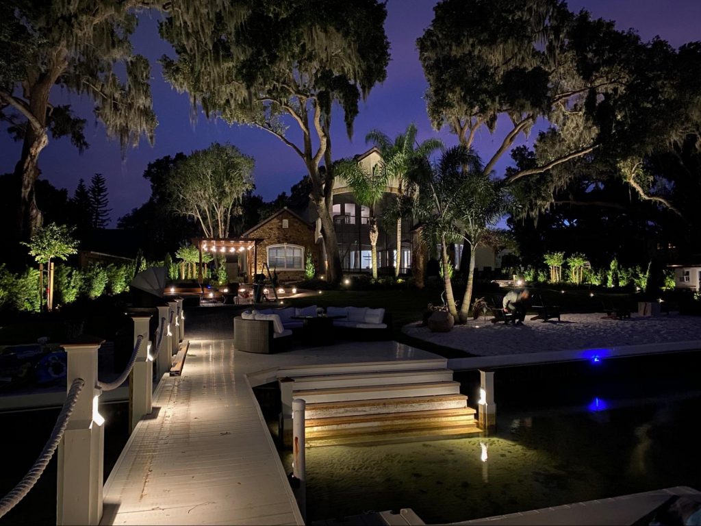 Beautiful outdoor lighting install by Southern Outdoor Lighting in Windermere FL